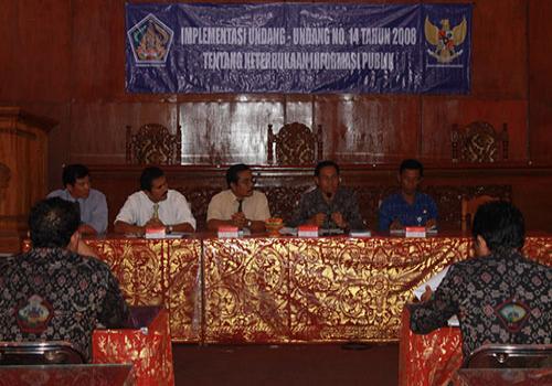 Sosialisasi PP 14 thn 2008 tentang Keterbukaan Informasi Publik dari Komisi Informasi, Bangli 2012